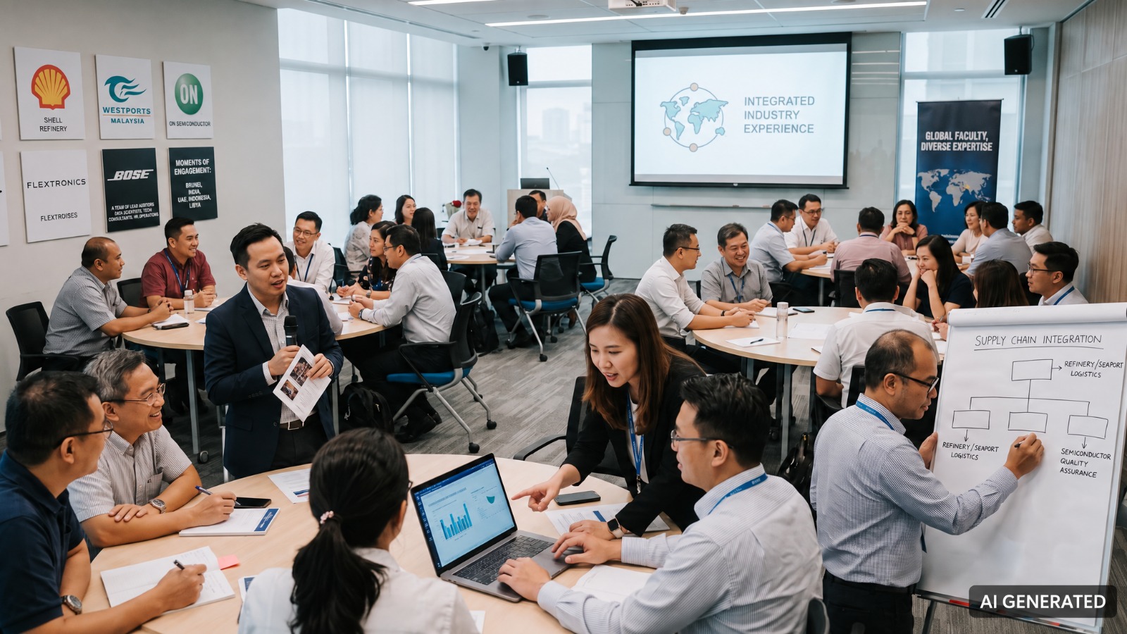MSK Pro Global faculty facilitating a corporate training room session